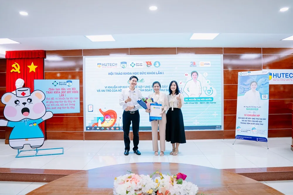 Bệnh viện Sante kết hợp Trường ĐH Hutech tổ chức Hội thảo sức khỏe: "Vi khuẩn HP khi nào gây ung thư dạ dày và Vai trò của nội soi trong tầm soát ung thư" - Hình 2